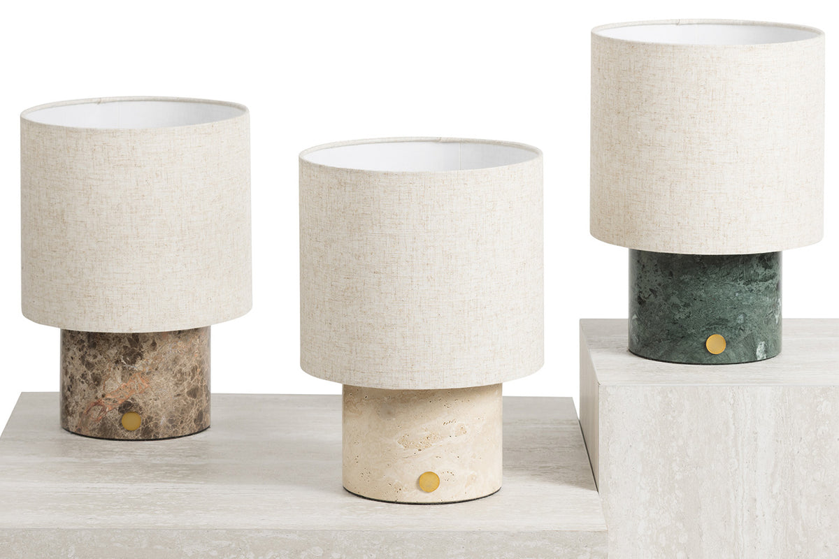 Eli Marble Table Lamp | Brown-2