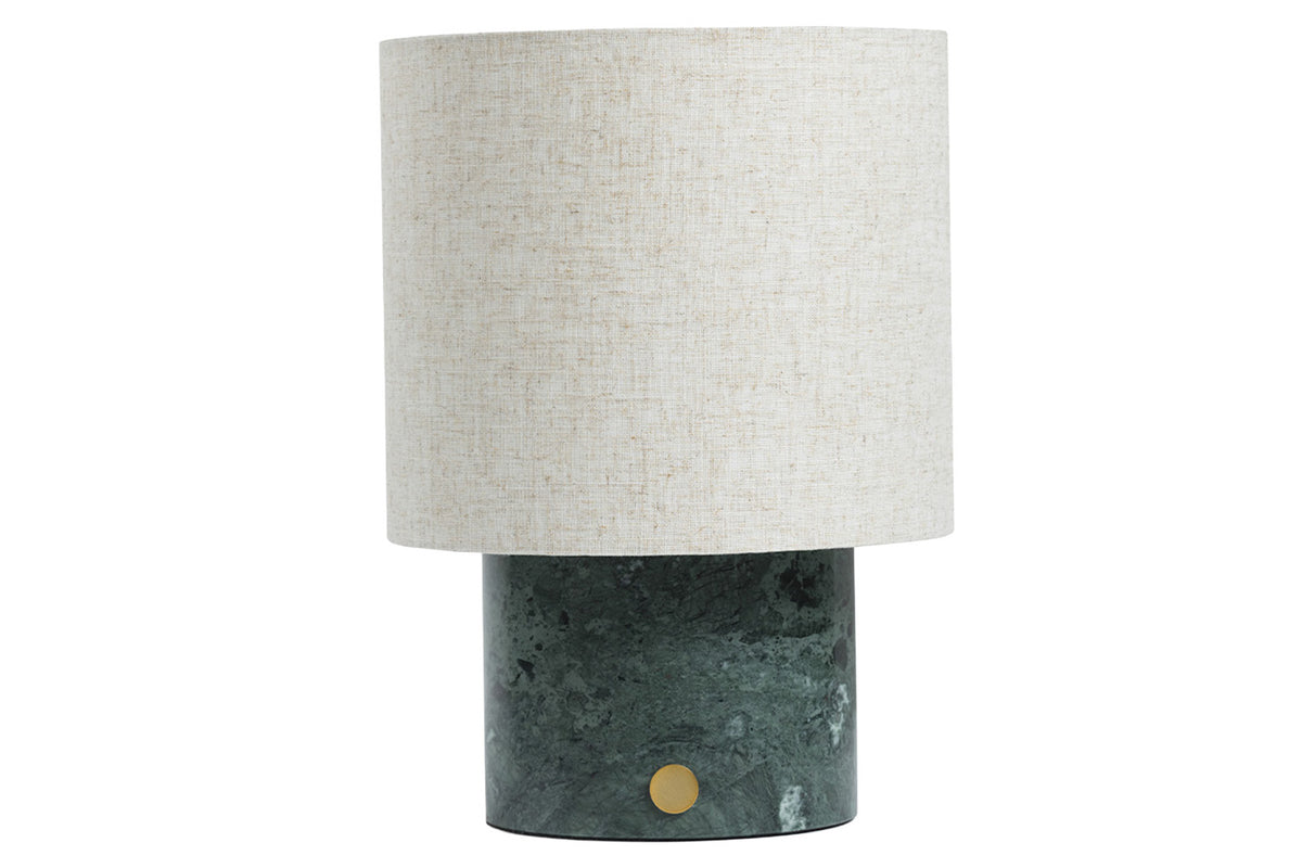 Eli Marble Table Lamp | Green