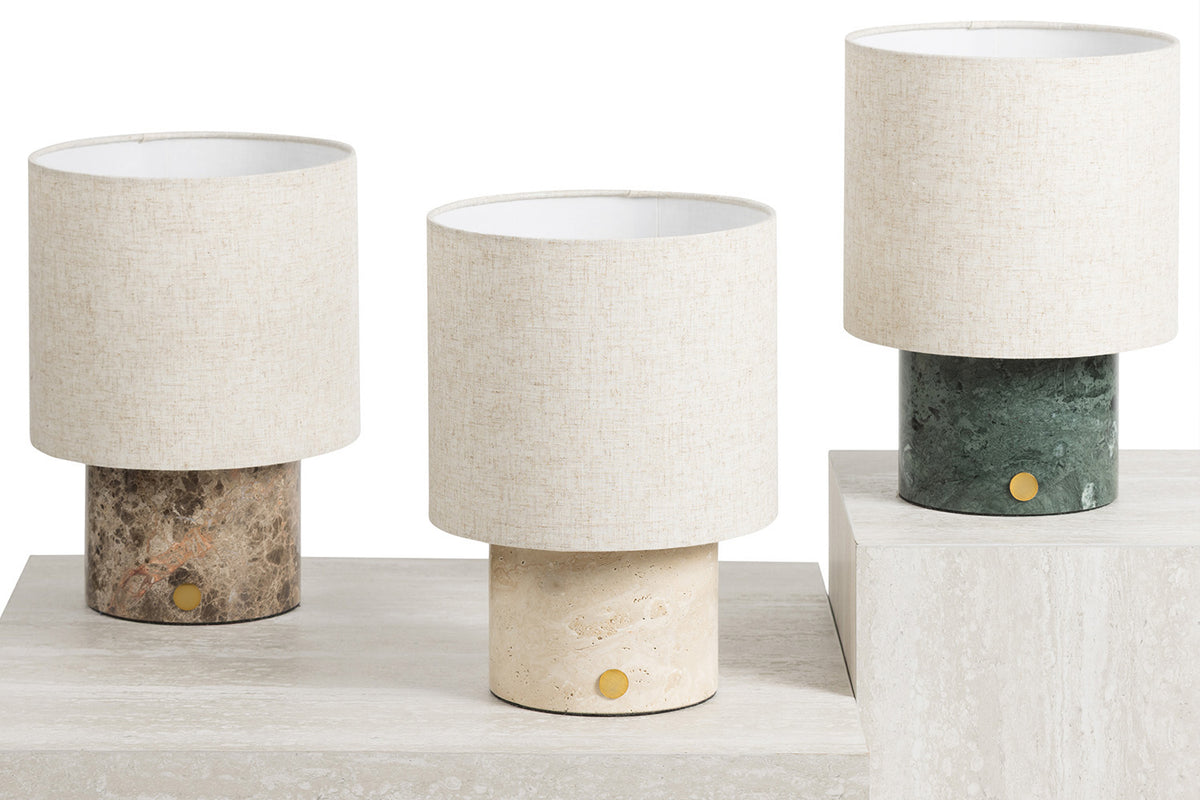 Eli Marble Table Lamp | Natural-2