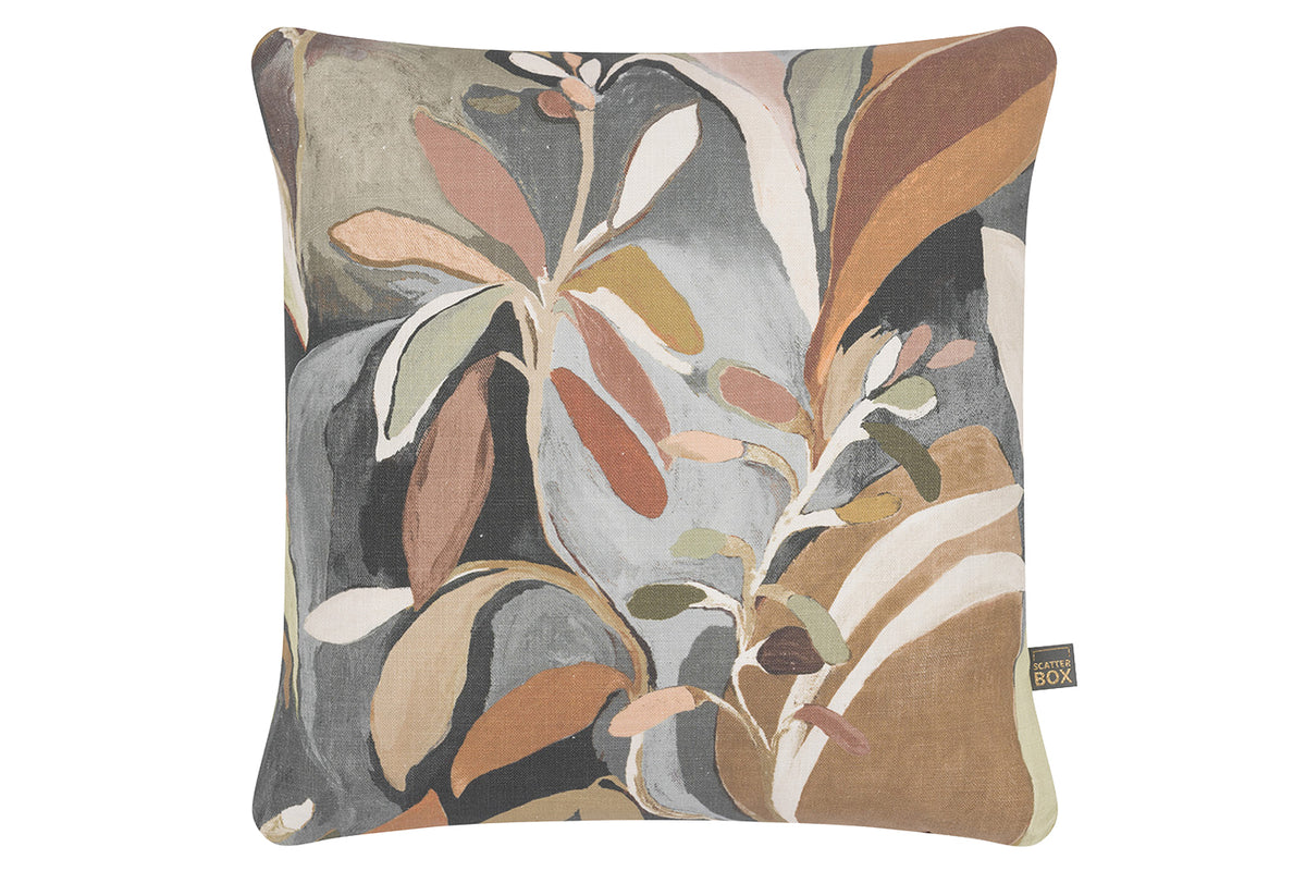 Daphne Cushion | Blue/Brown | 43 x 43 cm