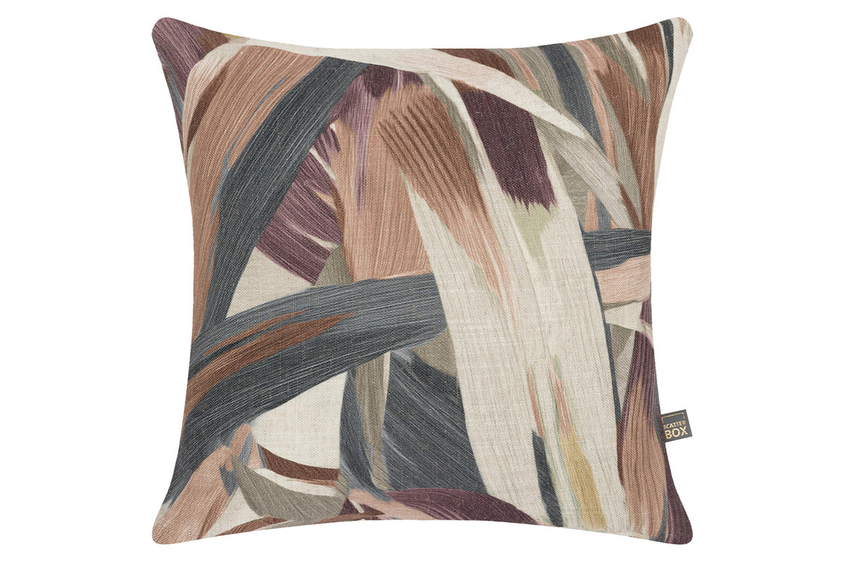 Elin Cushion | Natural/Plum Noir | 58 x 58 cm