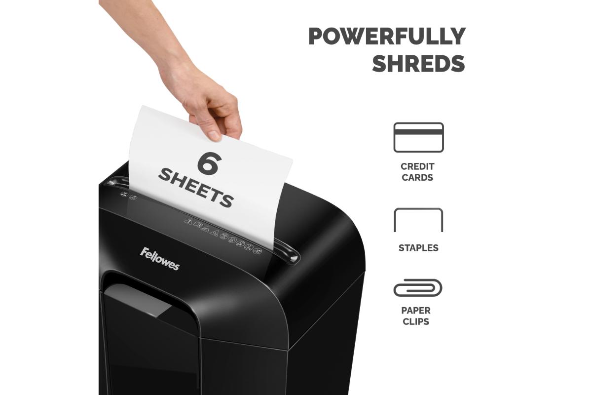 Fellowes LX25 11.5L Cross Cut Paper Shredder | Black-3
