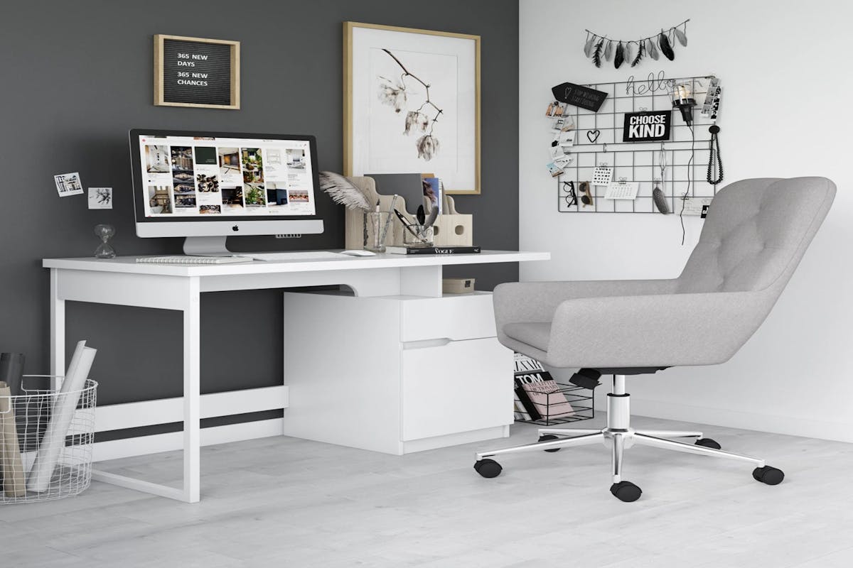 Dorel Bridport Desk | White-2