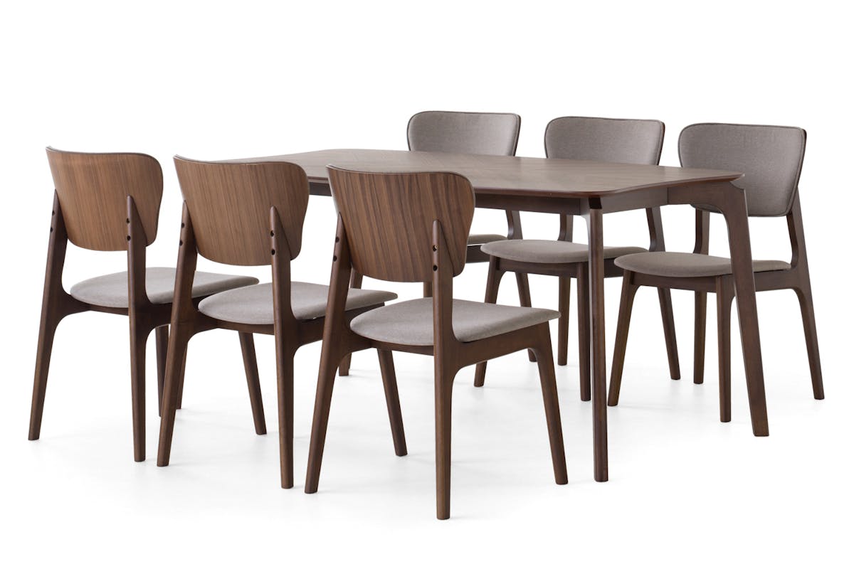 Bramble Dining Set | Table & 6 Chairs | Walnut-3