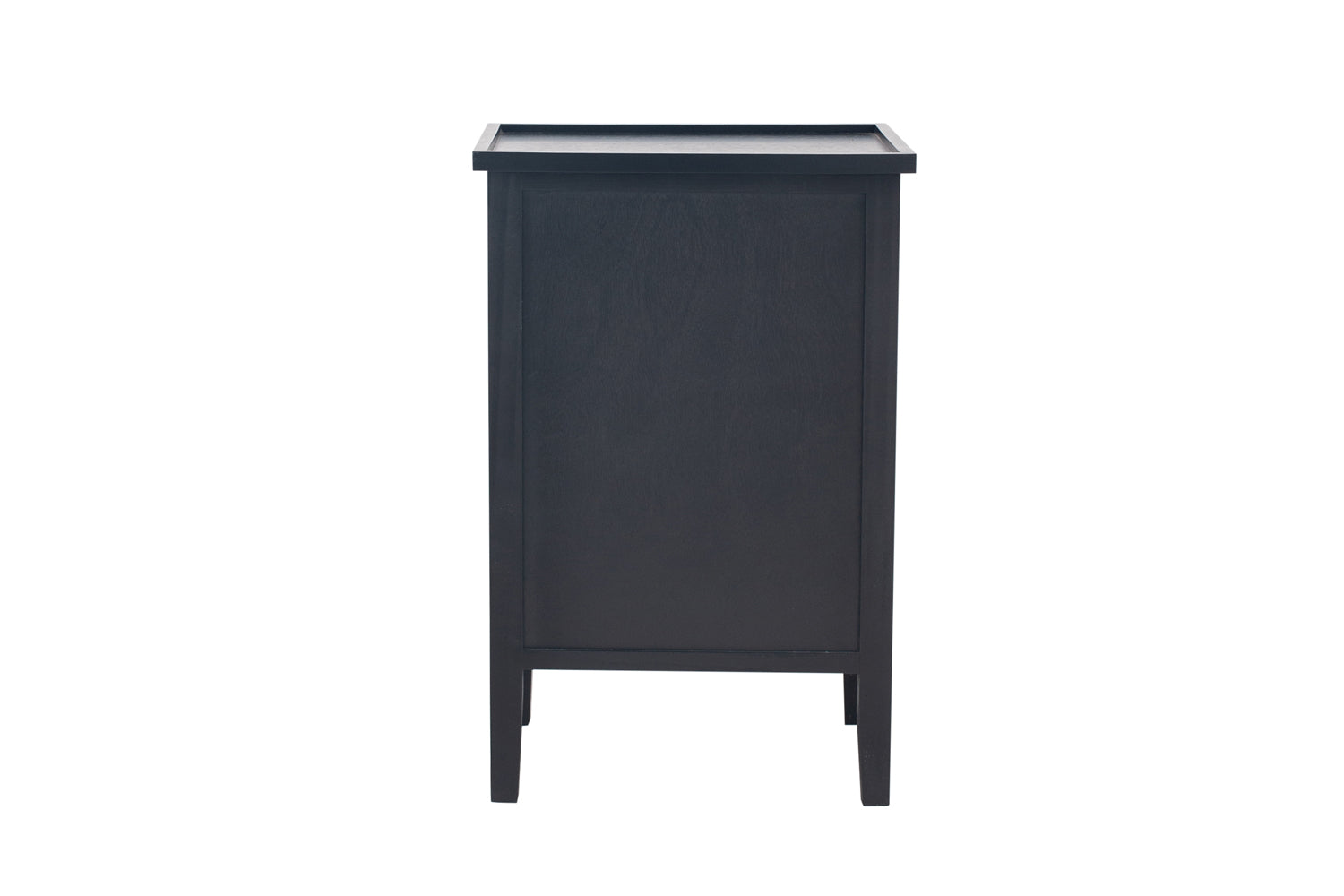 Satin Bedside Locker | 3 Drawer | Black-6