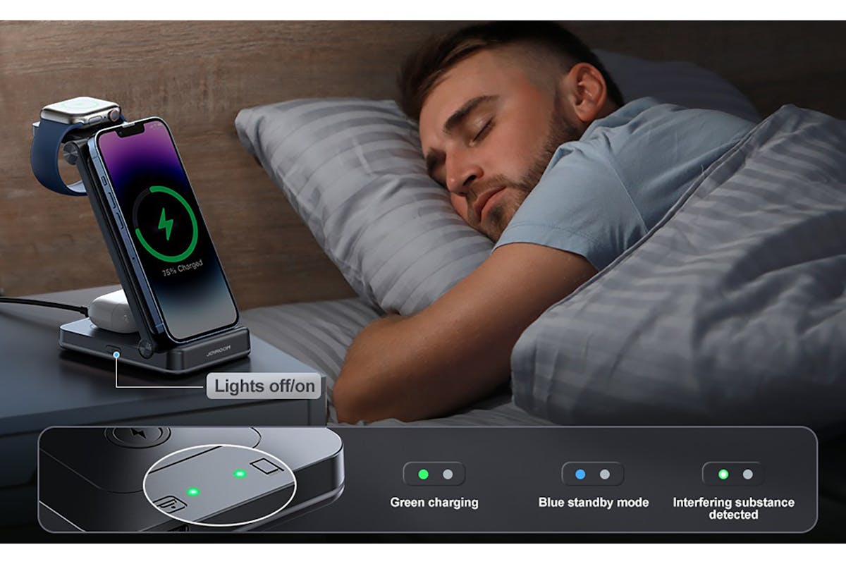 Joyroom 3-in-1 Foldable Wireless Magnetic Charging Station-2