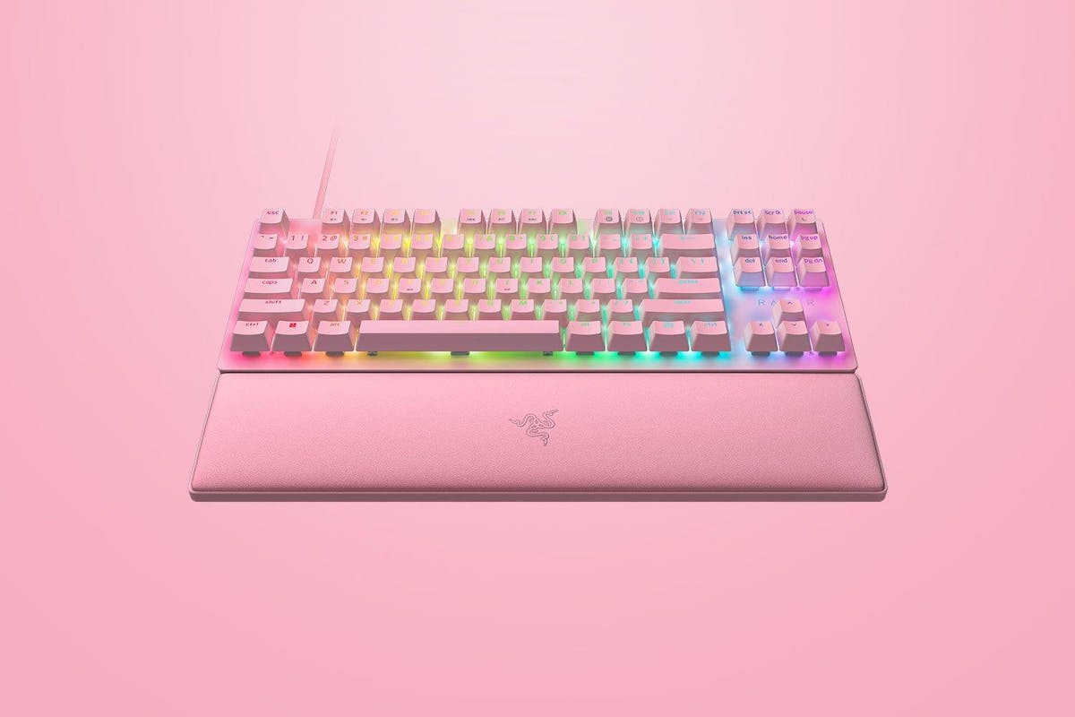 Razer Huntsman V2 Tenkeyless - Linear Optical Switch Gaming Keyboard | US | Quartz-4