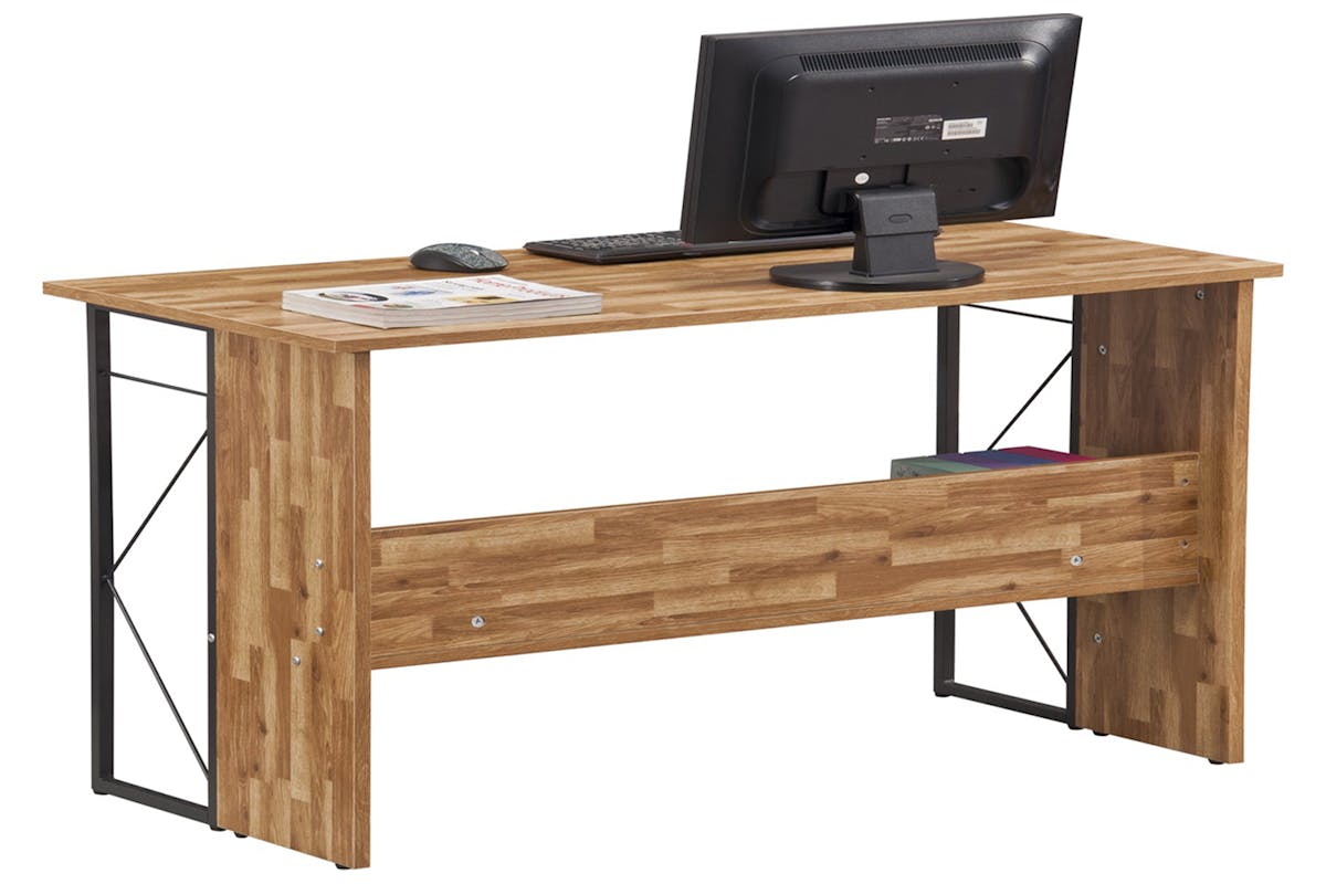 Alphason Rhodes Home Office Desk | Walnut/Grey-5