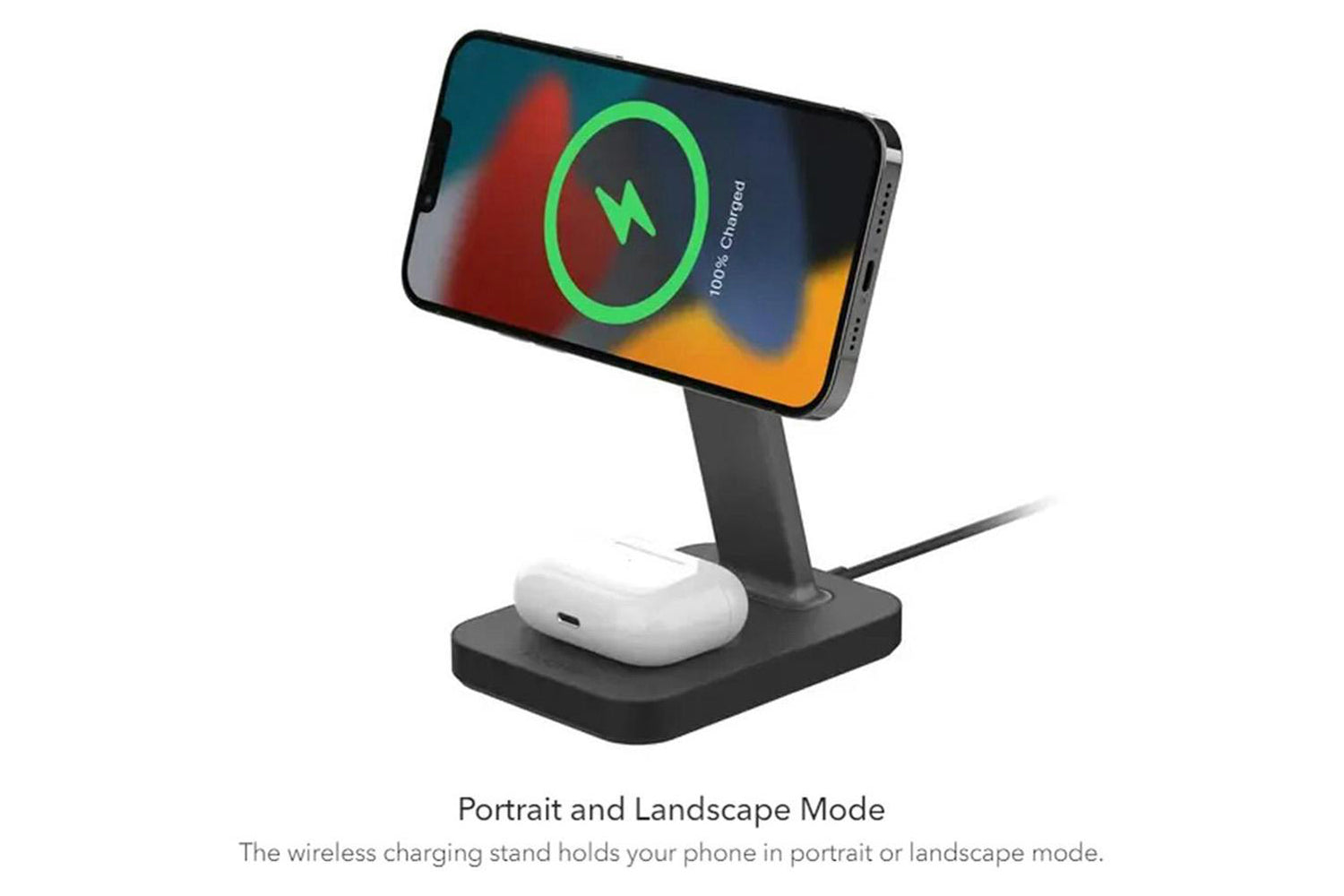Mophie Snap+ Wireless Charging Stand and Pad | Black-2