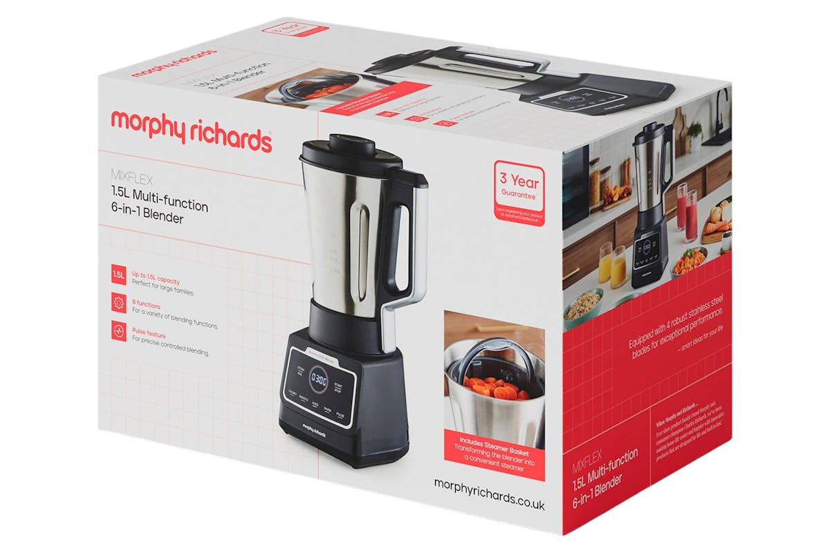 Morphy Richards 1.5L MixFlex Multifunction 6-in-1 Blender and Soup Maker | 403066-10