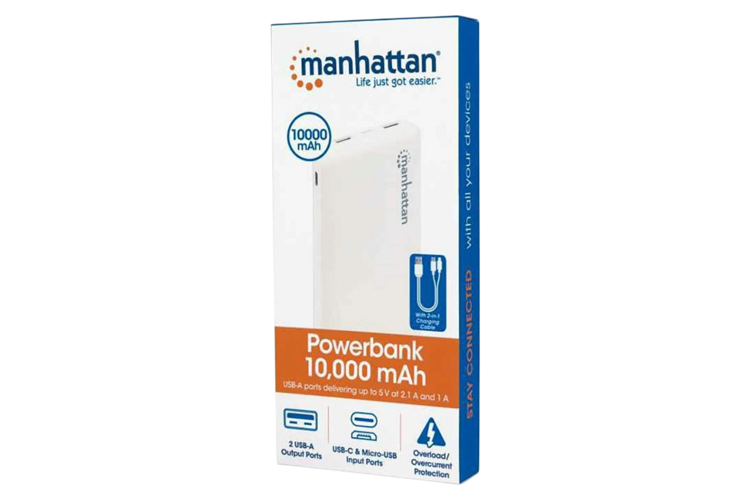 Manhattan 10000mAh Portable Power Bank | White-10