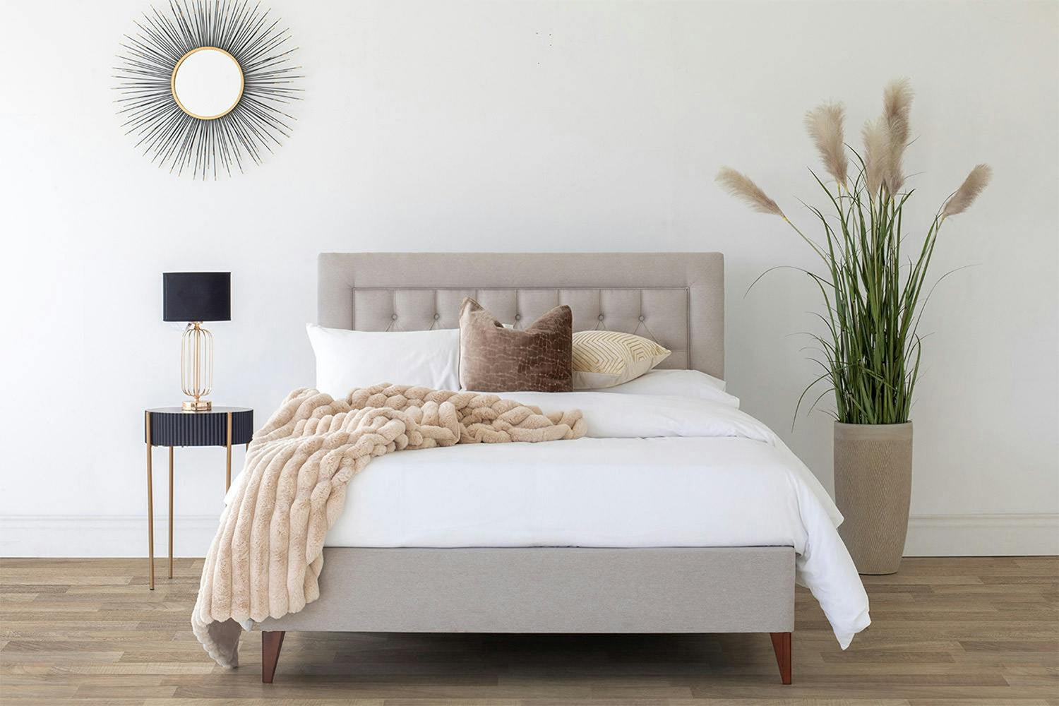 Briody | Marlene 48" Headboard | Small Double | 4ft | Tweed Pebble-2