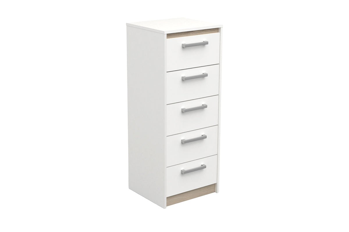 Watson TallBoy | 5 Drawer | White-4