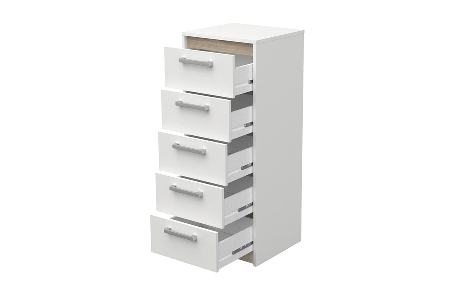 Watson TallBoy | 5 Drawer | White-6