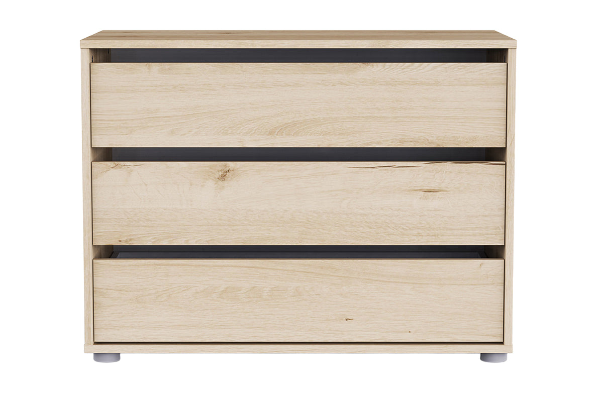 Blokty Chest of Drawer 60 cm | 3 Drawer | Oak Effect