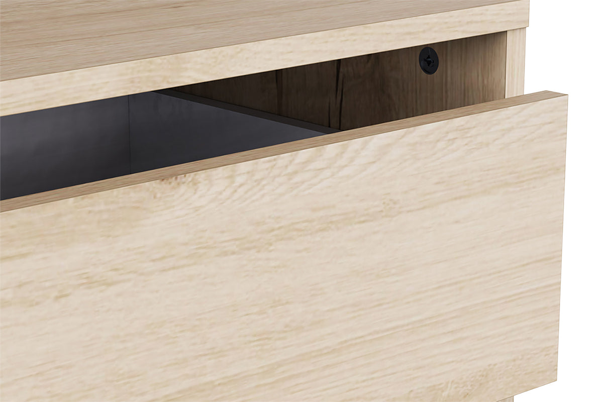 Blokty Chest of Drawer 80 cm | 3 Drawer | Oak Effect-6