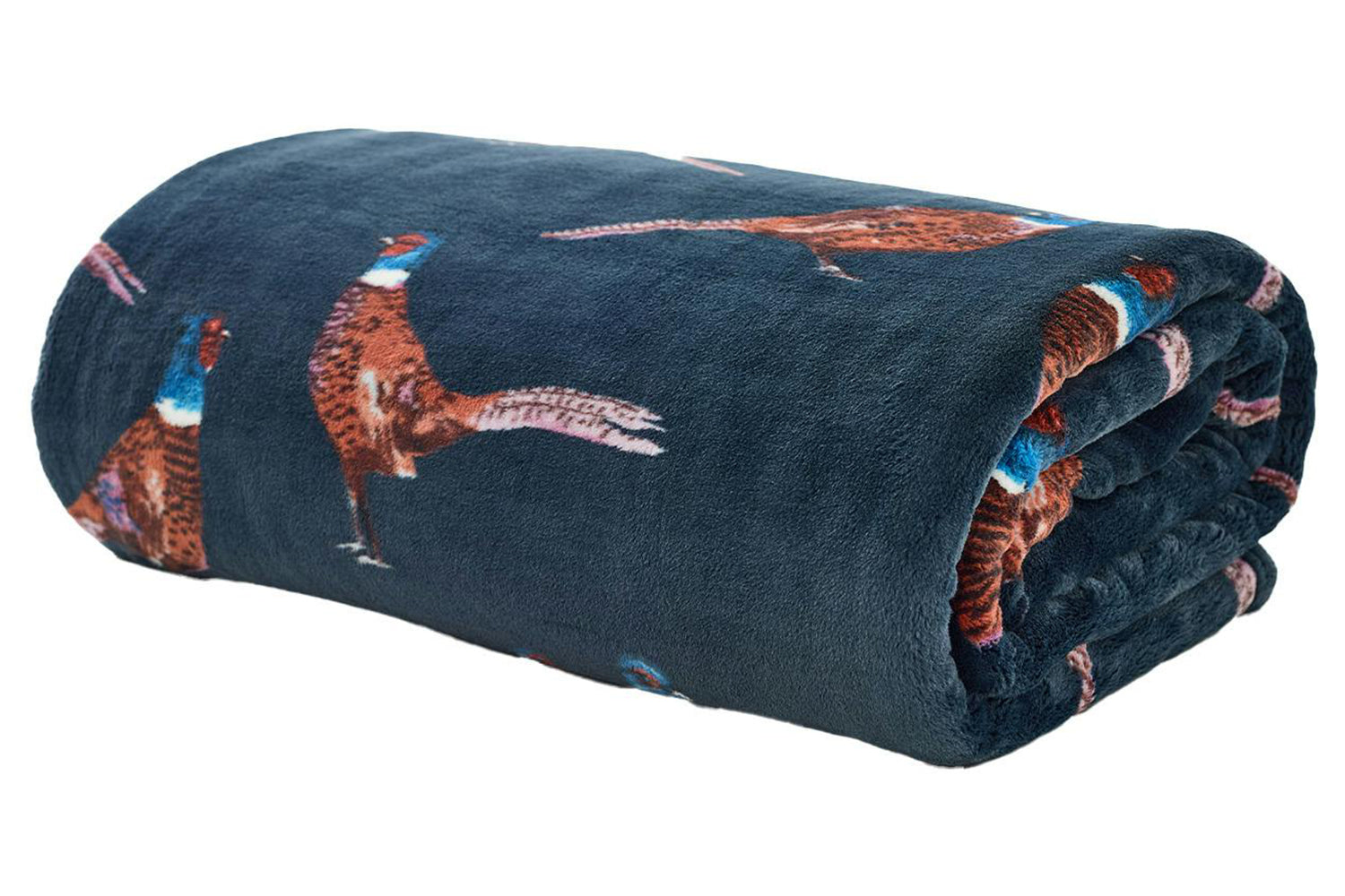 Pheasant Heated Throw | Navy | 140 x 180 cm-5