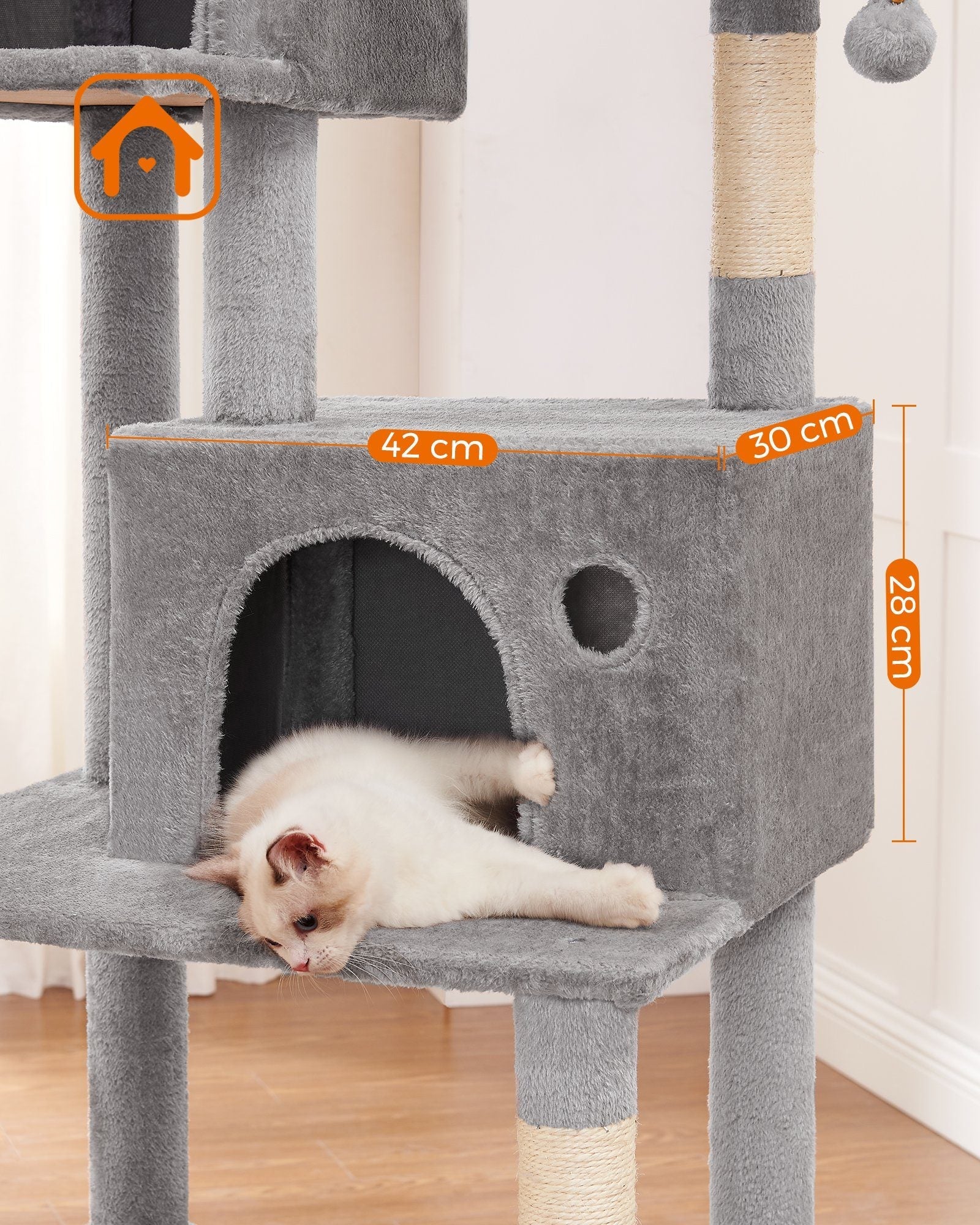 Feandrea PCT196W01 Scratching Post with Removable Covers | Light Gray-6