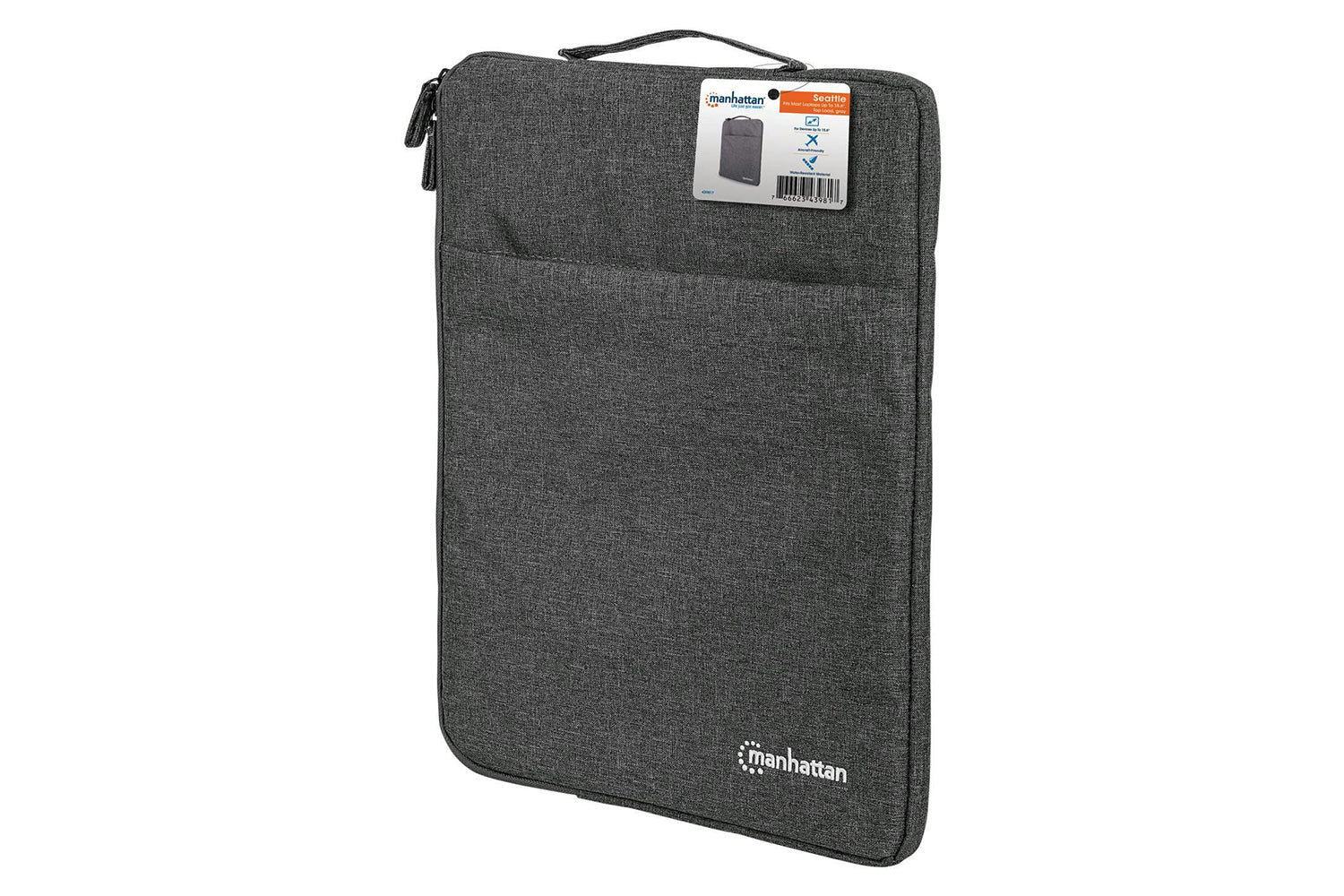 Manhattan Seattle Notebook 15.6" Sleeve Laptop Bag | Grey-2