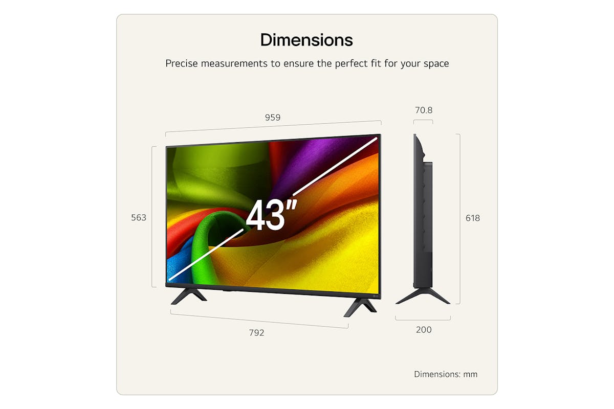 LG NANO 43" NU85 AI 4K Ultra HD Smart TV (2026) | 43NU850B6LA.AEI-3