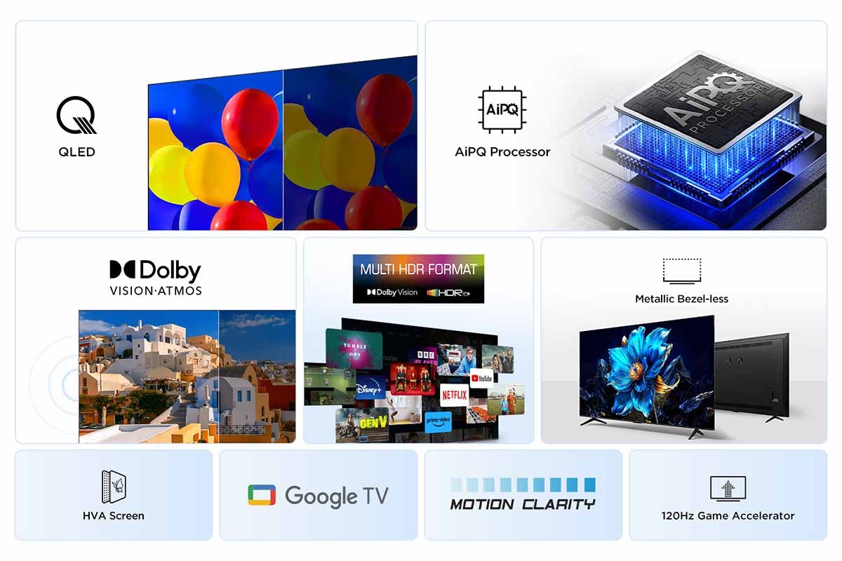 TCL P7K 43" QLED 4K UHD Smart TV(2025) | 43P7K-4