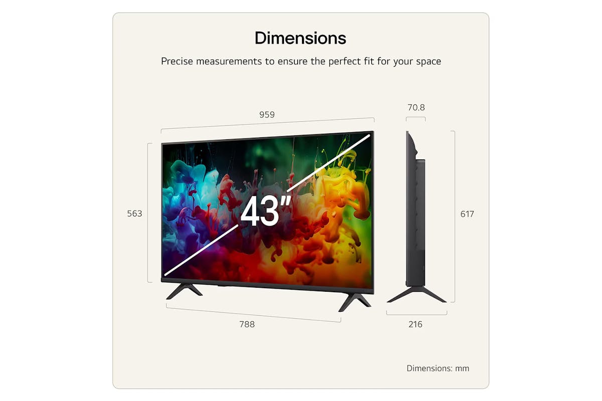 LG QNED72 43" QNED AI Mini LED 4K Smart TV (2026) | 43QNED72B6B.AEI-13