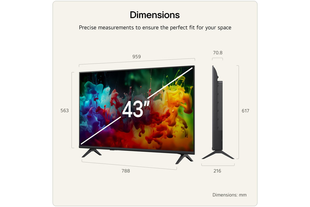 LG QNED72 43" QNED AI Mini LED 4K Smart TV (2026) | 43QNED72B6B.AEI-3