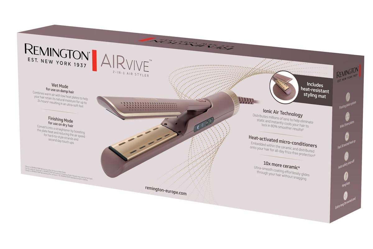 Remington Airvive 2-in-1 Hair Styler | AS8930 | Mauve/Gold-23