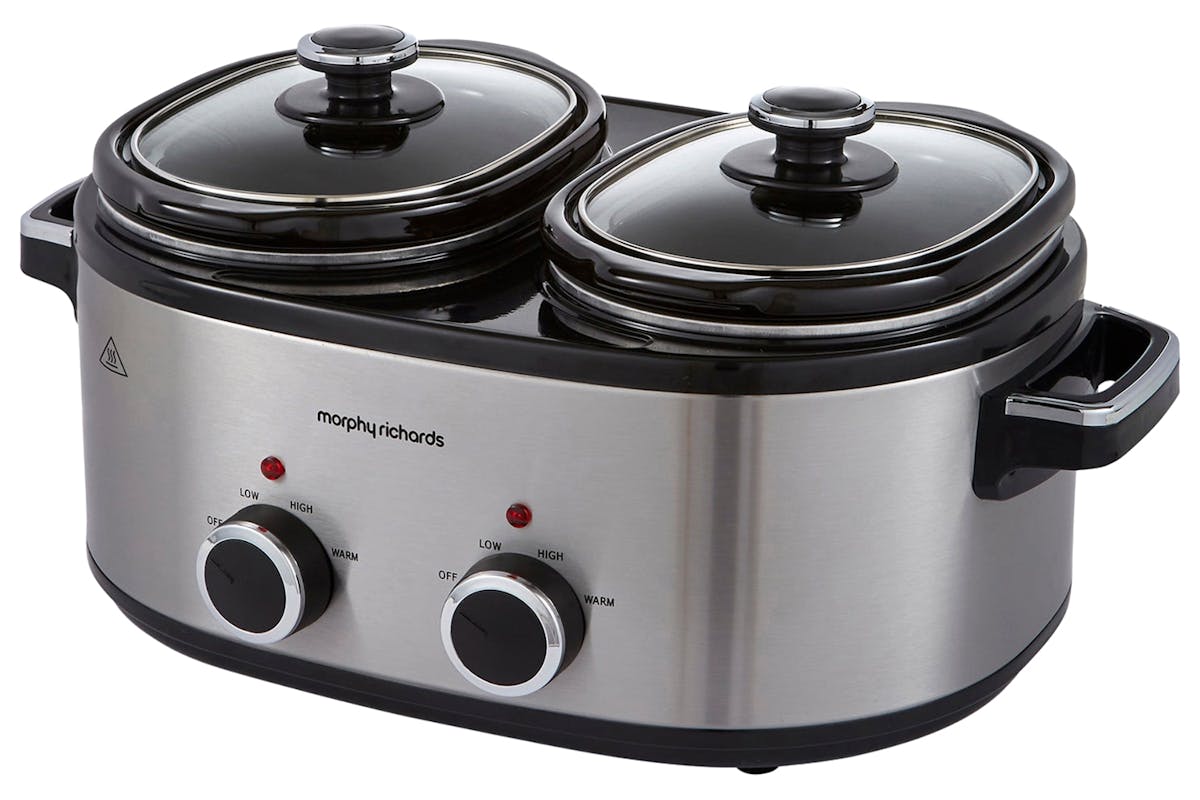 Morphy Richards DuoServe 3.8L Double Pot Slow Cooker | 462000 | Brushed Stainless Steel-3