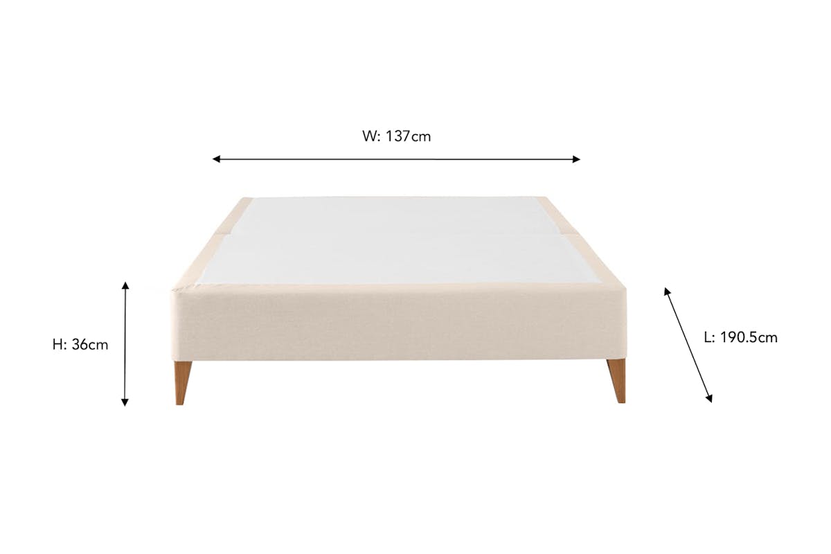 Briody | Ora Base with Natural Leg | Double | 4ft6 | Colour Options-2