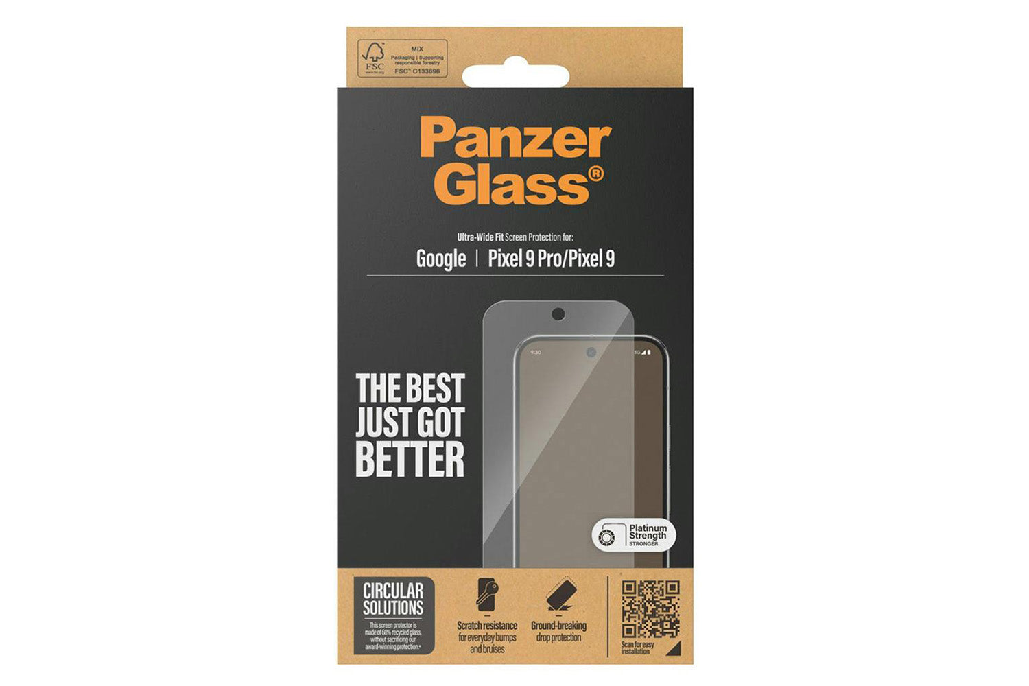 PanzerGlass Google Pixel 9 & 9 Pro Ultra-Wide Fit Screen Protector-4