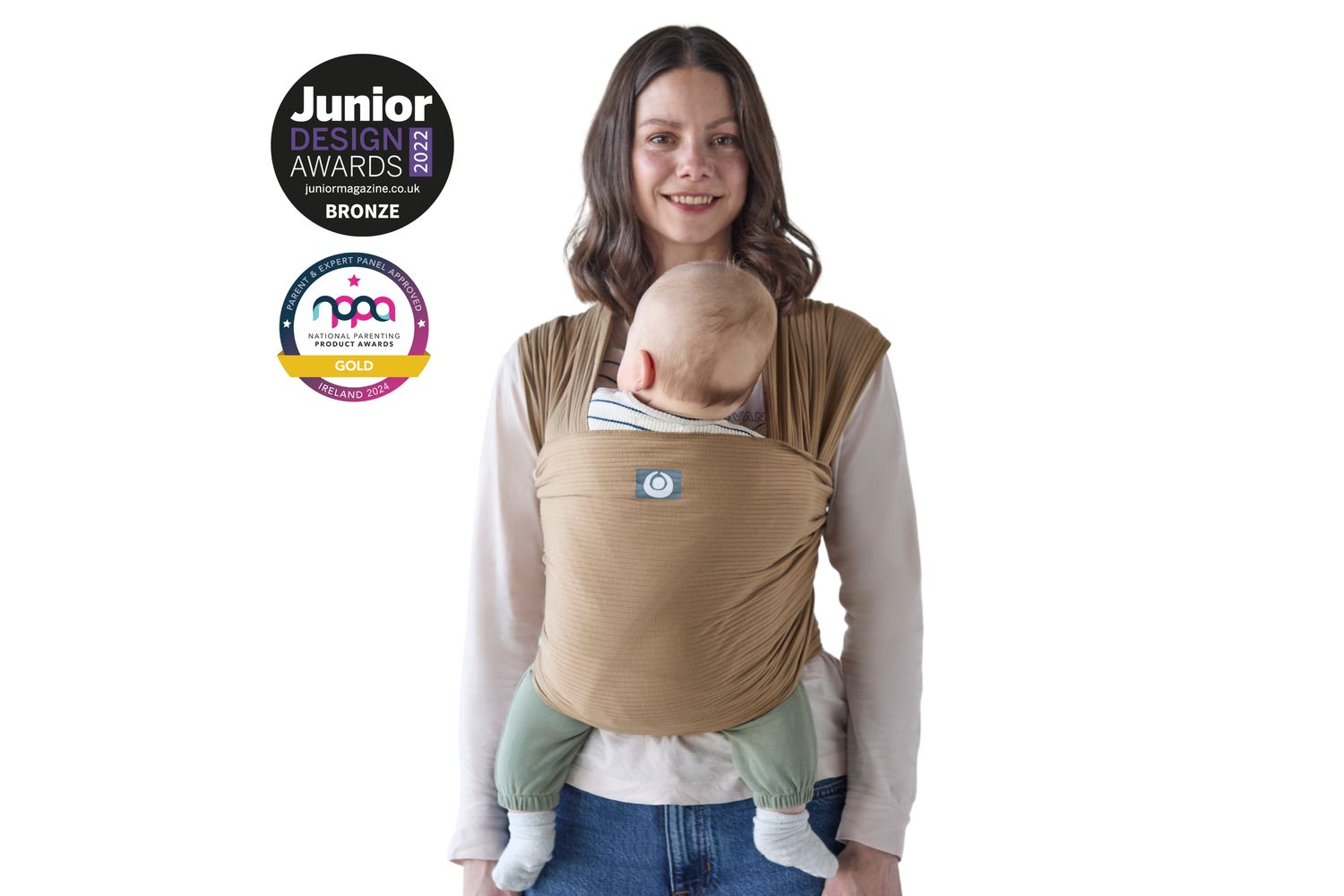 Stretchy Baby Wrap Organic Cotton Midnight Tide-7