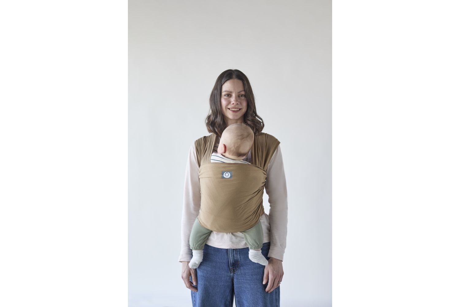 Stretchy Baby Wrap Organic Cotton Midnight Tide-10