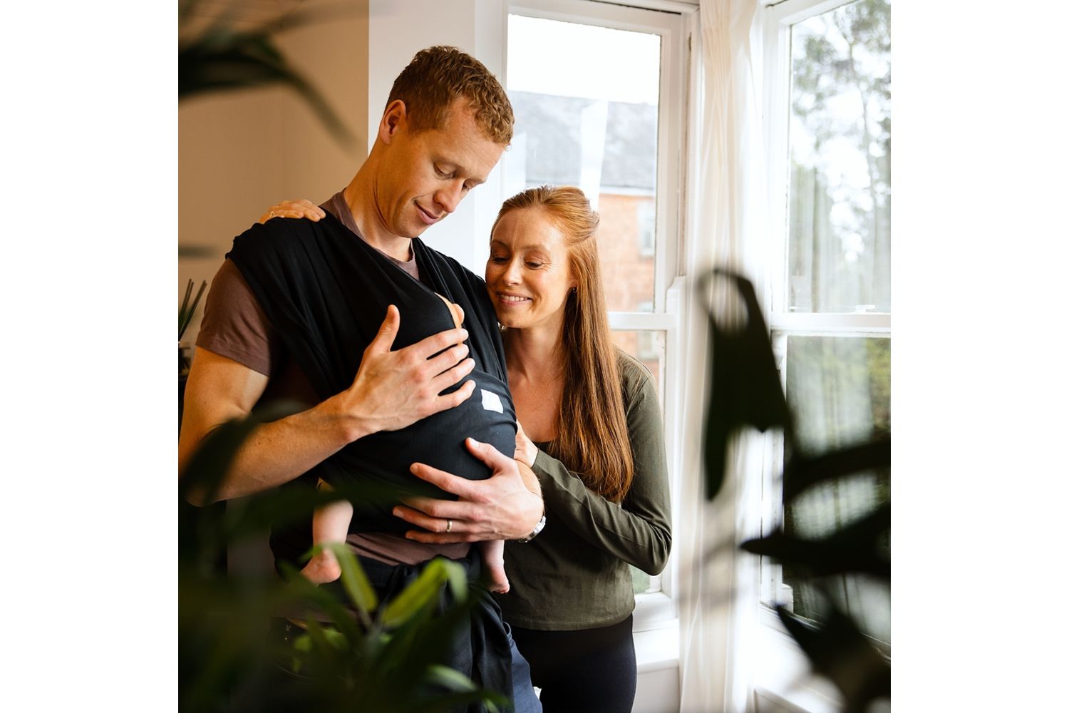 Stretchy Baby Wrap Organic Cotton Ebony-4