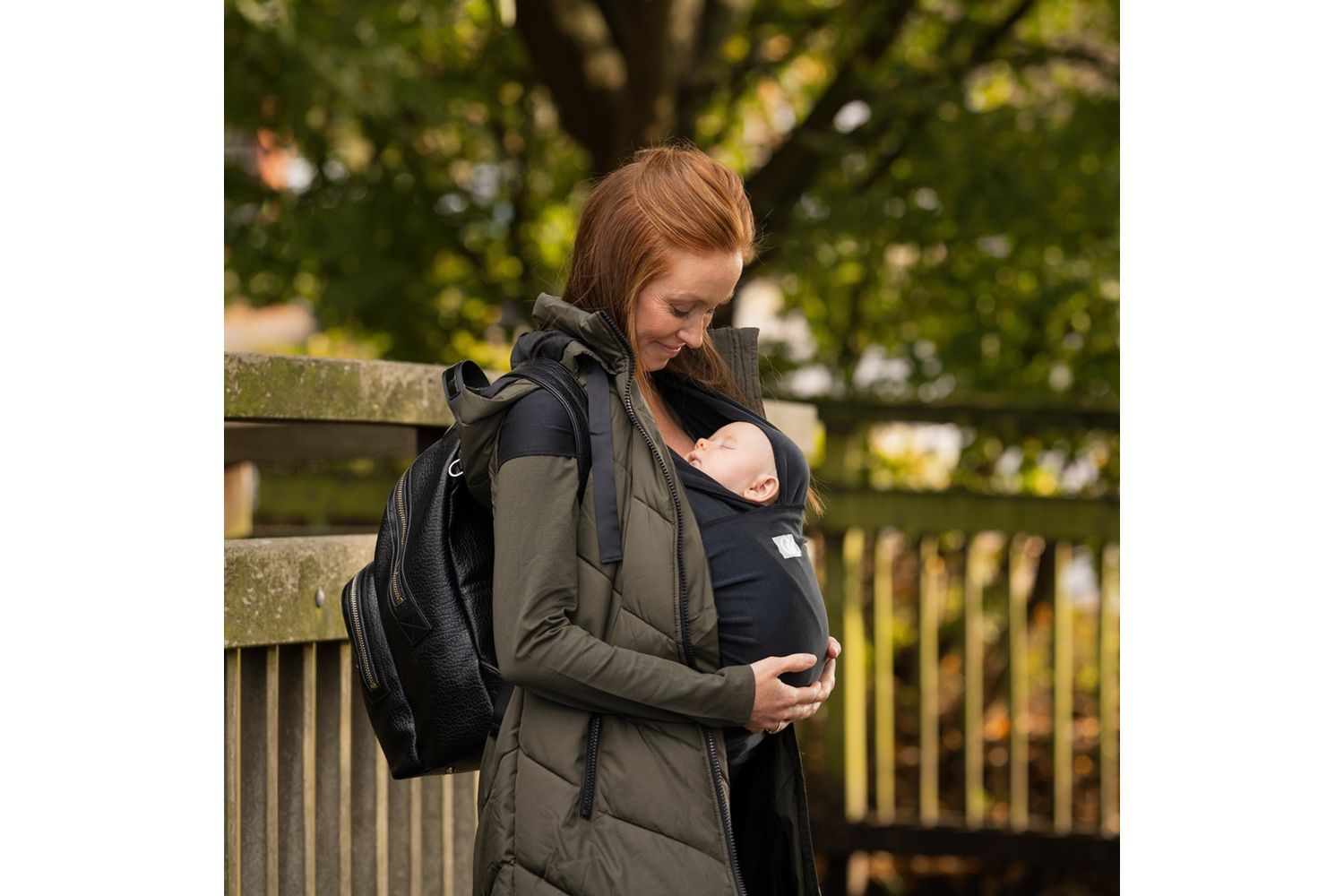 Stretchy Baby Wrap Organic Cotton Ebony-6