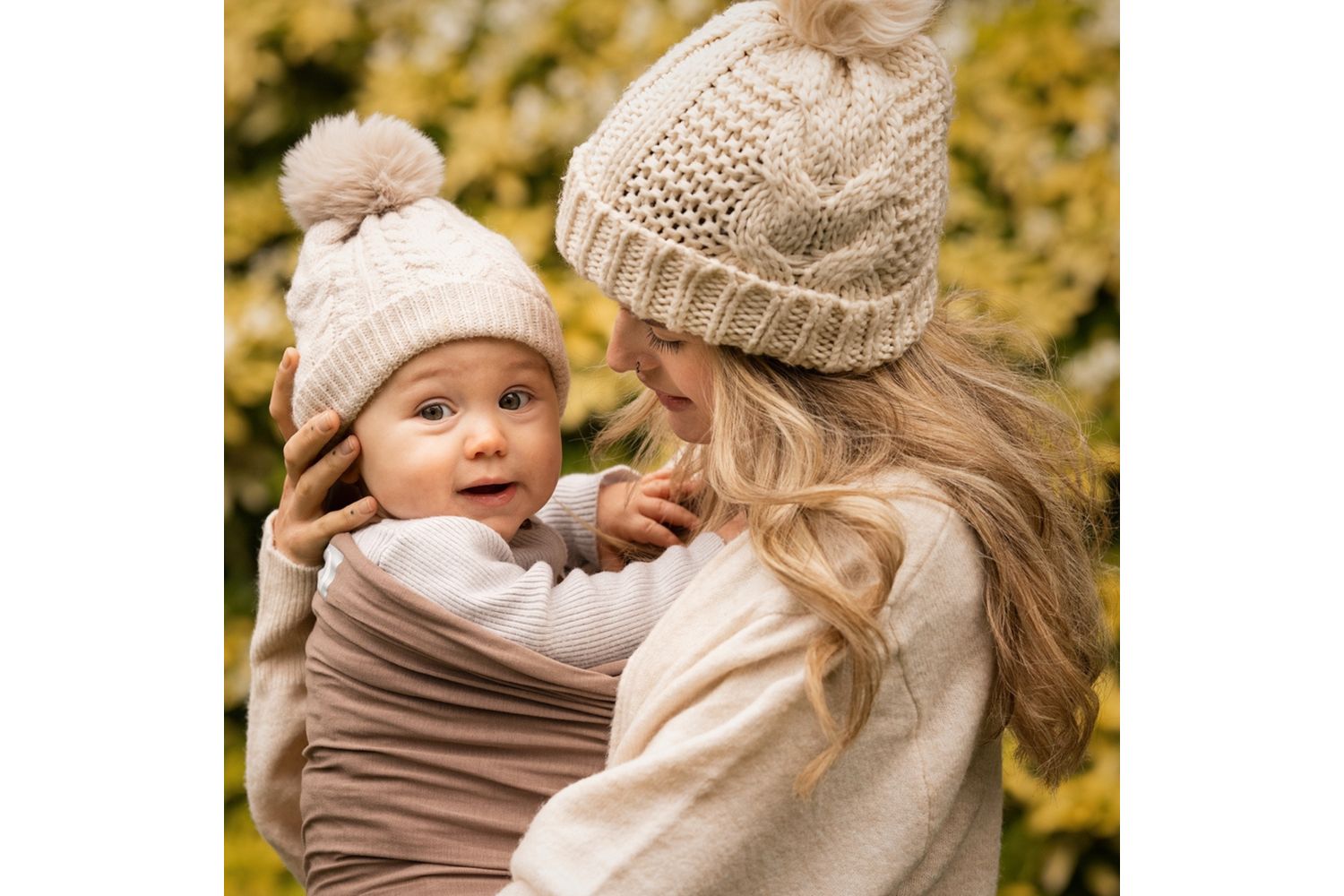 Stretchy Baby Wrap Organic Cotton Nutmeg-5