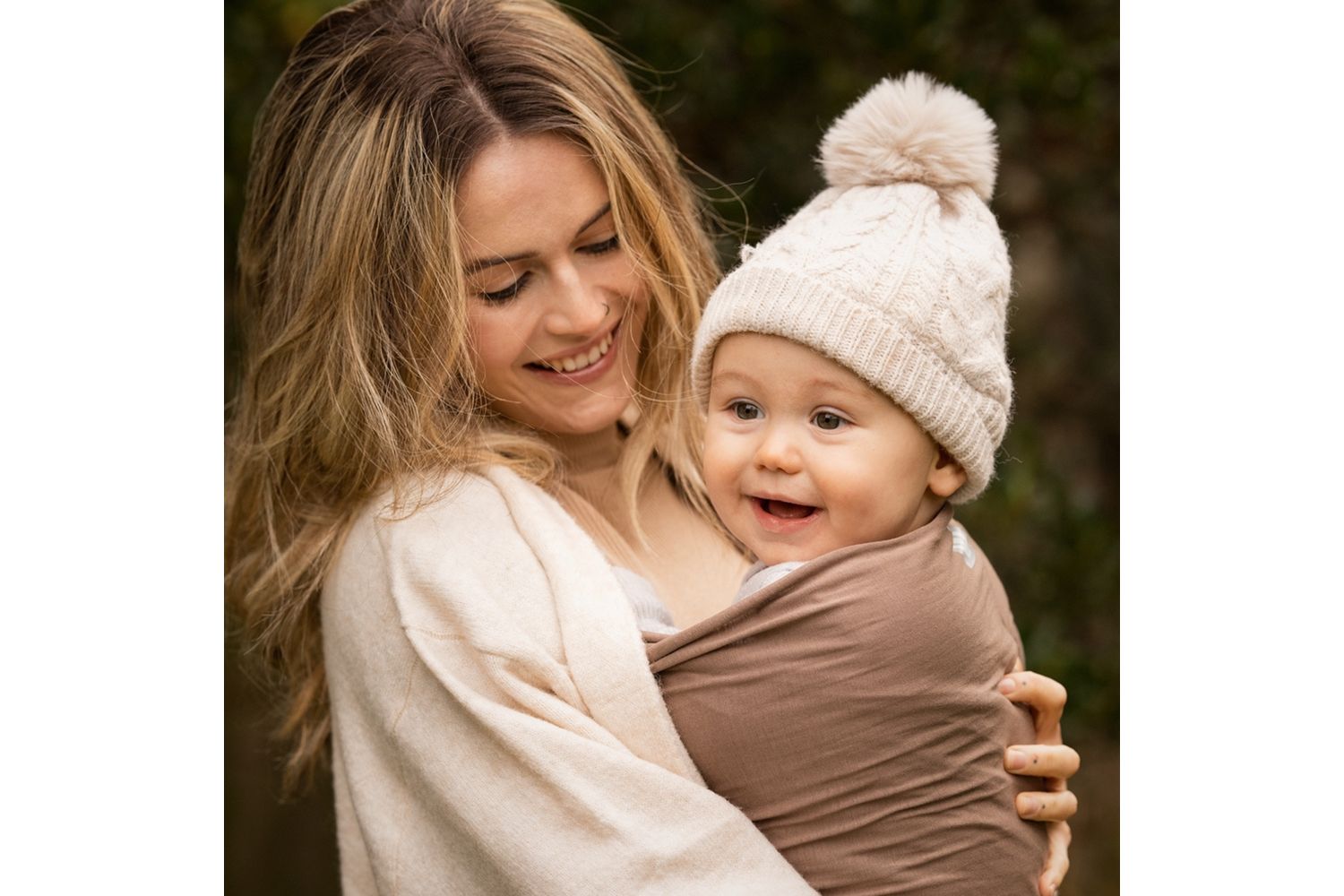 Stretchy Baby Wrap Organic Cotton Nutmeg-6