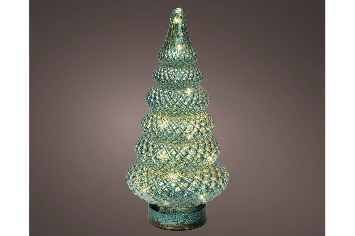 Micro LED Glass Christmas Tree | Emerald | 25.5 cm-2