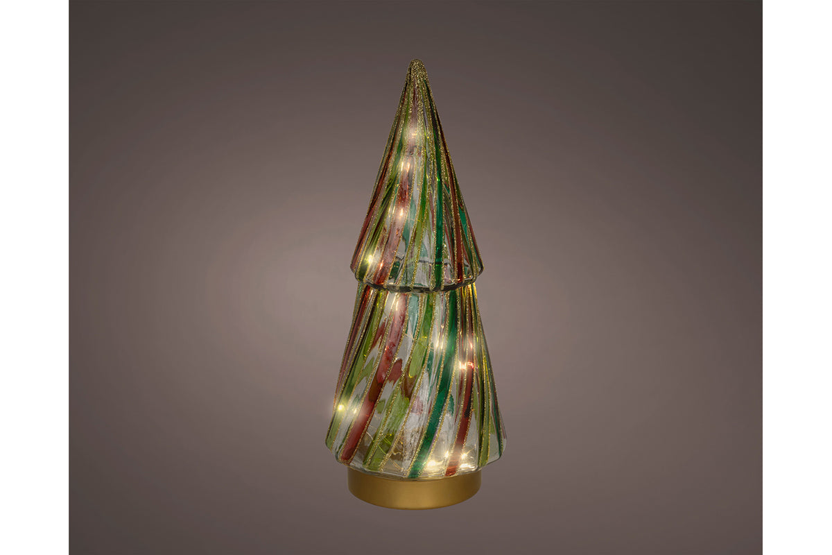Micro LED Glass Christmas Tree | Multicolour | 26.5 cm-2
