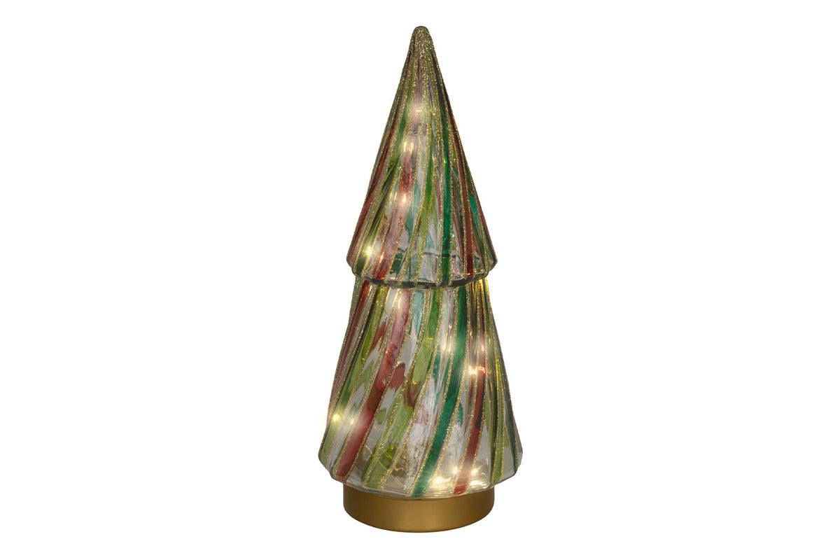 Micro LED Glass Christmas Tree | Multicolour | 26.5 cm