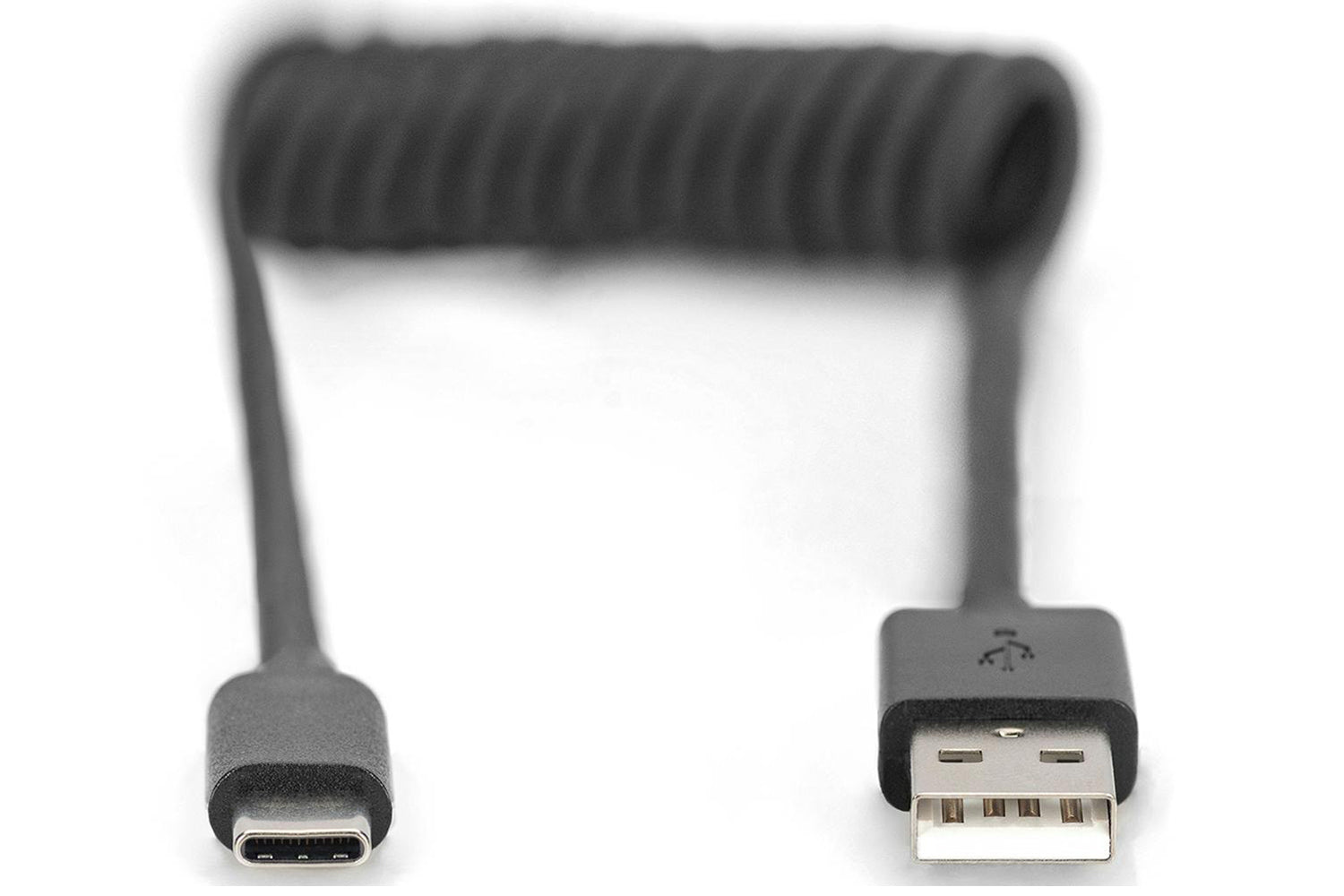 Digitus USB 2.0 - USB A to USB C Spiral Cable | Black-3