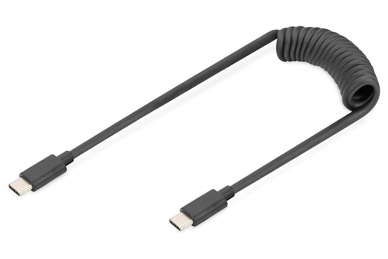 Digitus USB 2.0 - USB C to USB C Spiral Cable | Black