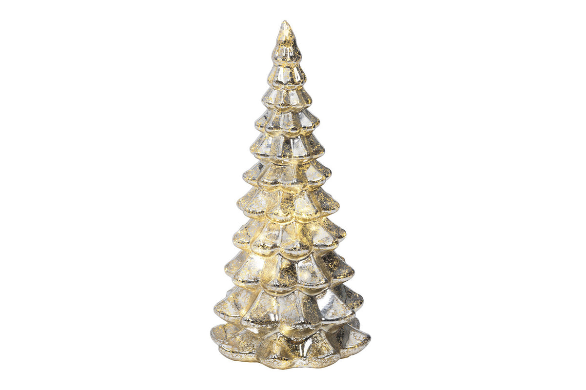 Micro LED Glass Christmas Tree | Silver | 21 cm