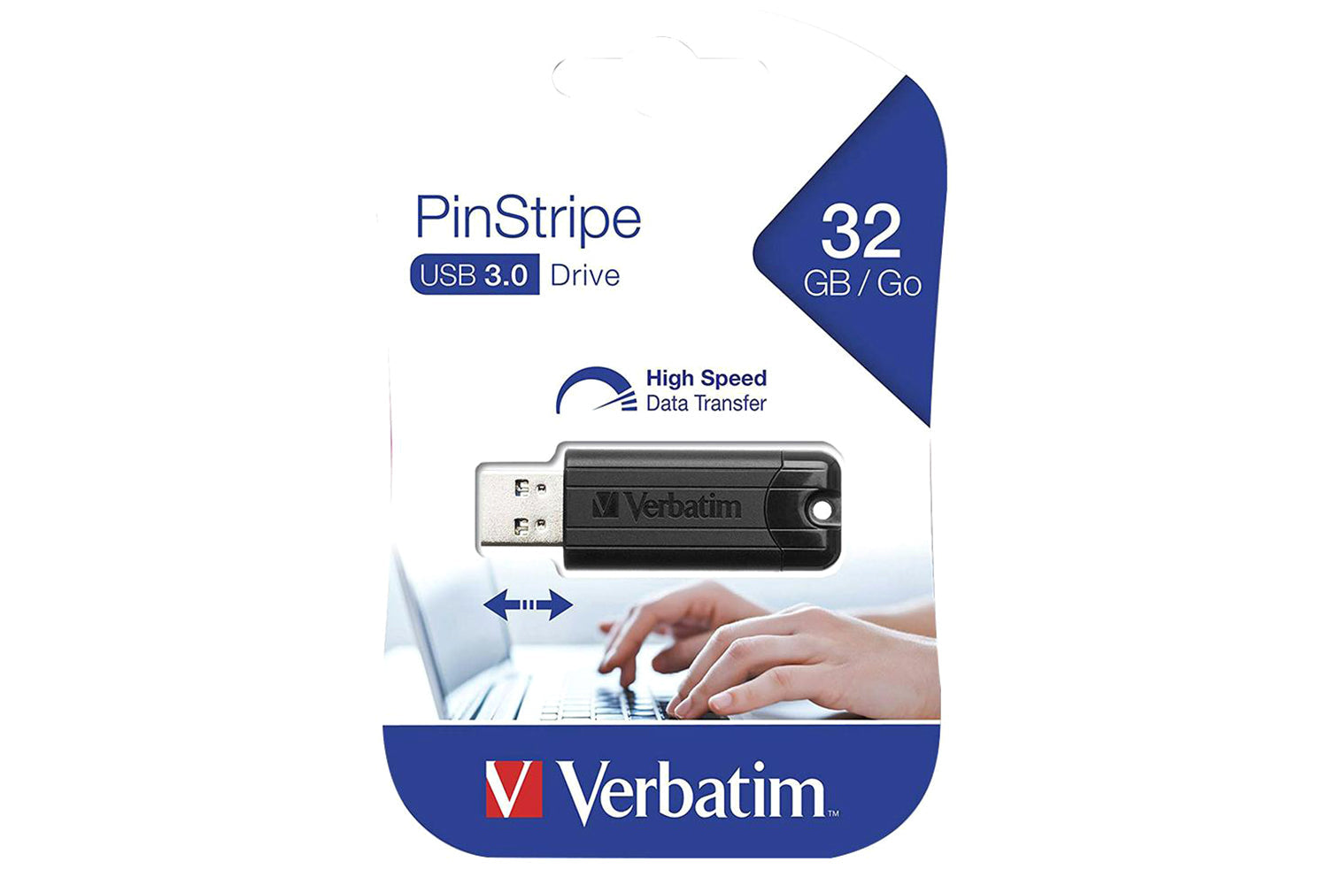 Verbatim PinStripe USB 3.0 Flash Drive | 32GB | Black-6