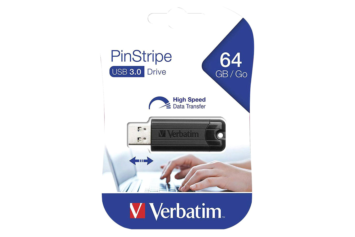 Verbatim PinStripe USB 3.0 Flash Drive | 64GB | Black-6