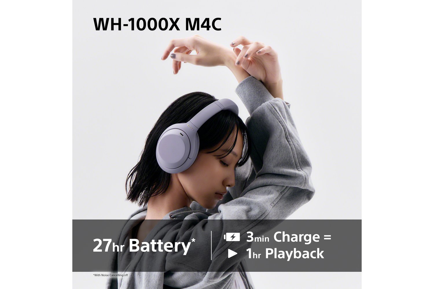 Sony WH-1000XM4C Noise Cancelling Wireless Over Ear Headphones | Lavander-4