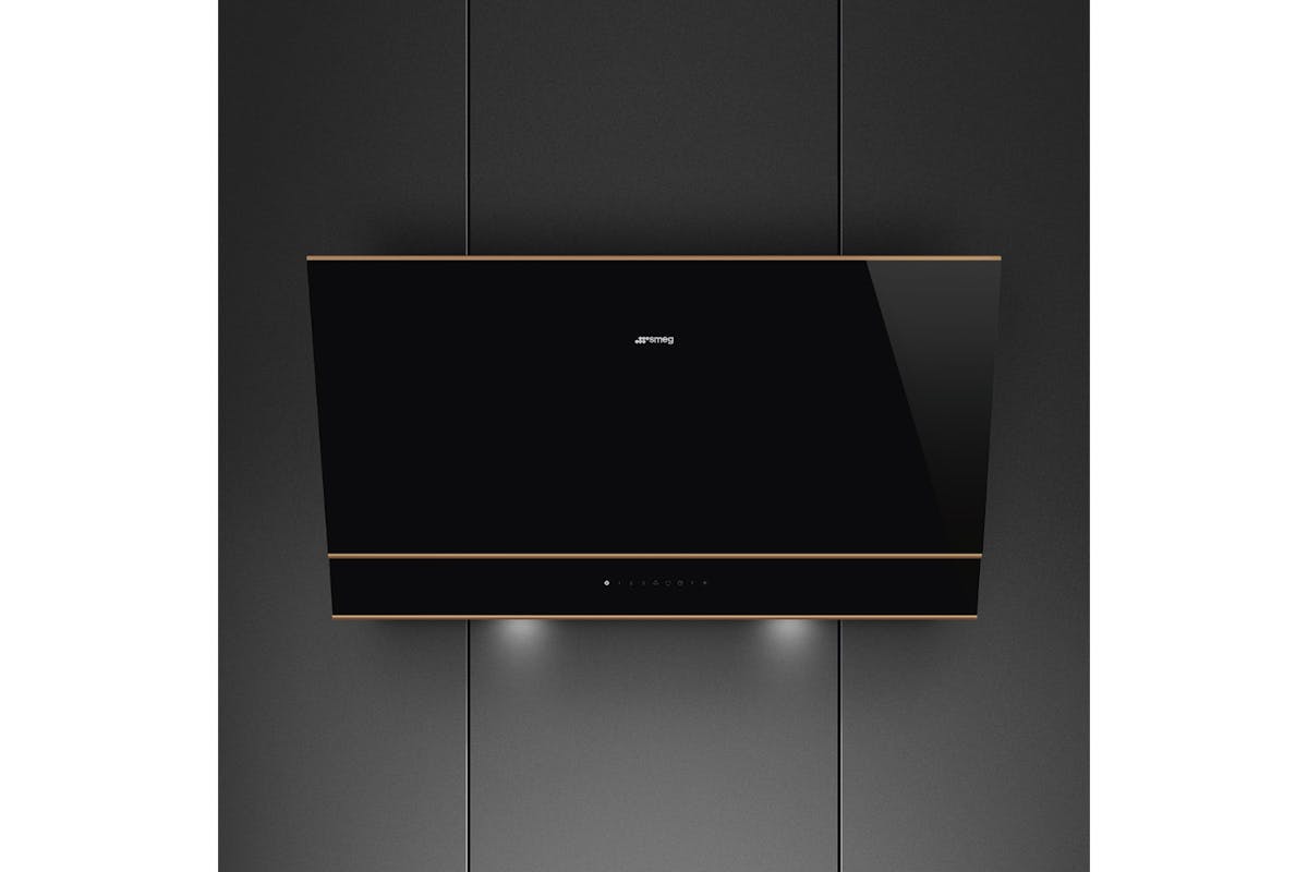 Smeg 90cm Decorative Wall Mount Hood | KV694R | Black-5