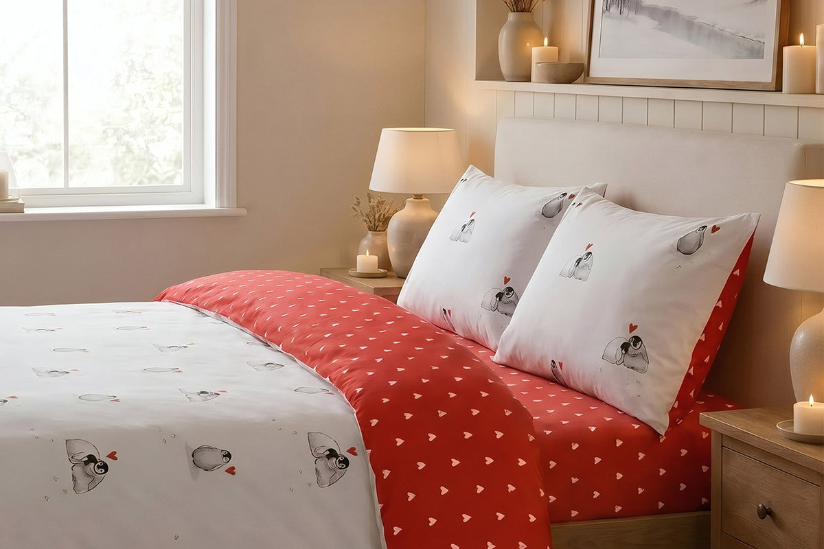 So Soft | Cute Penguins Duvet Cover Set | White | Double-2