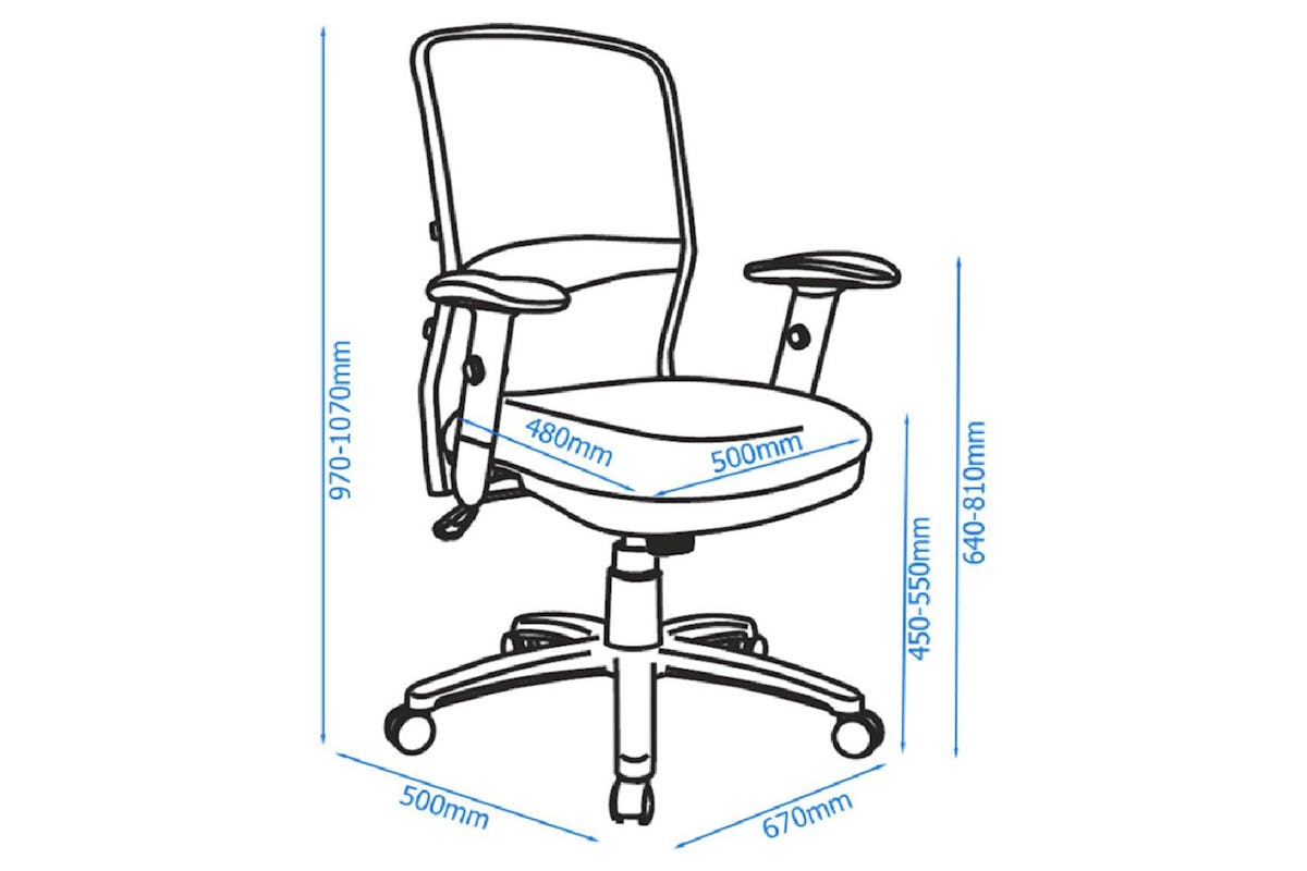 Dorel Dakota Managers Mesh Office Chair | Black-3