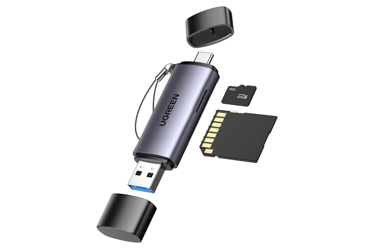UGREEN 2-in-1 USB-C SD Card Reader Adapter | Deep Grey